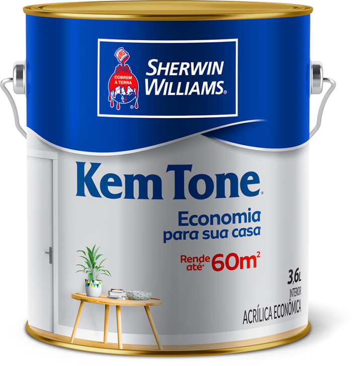 Tinta Acrílica Kem Tone 3,6L Cores Fosco
