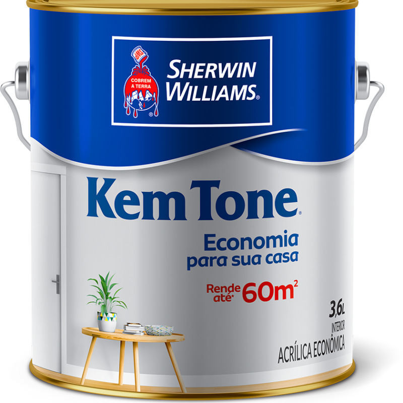Tinta Acrílica Kem Tone 3,6L Cores Fosco