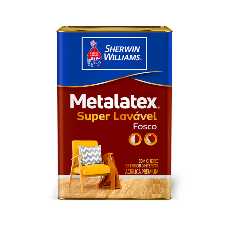 Tinta Acrilica Metalatex Super Lavável fosco Cores 18L